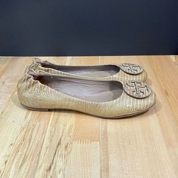 Tory Burch Reva Ballet Flat | Taupe - Picture 4 of 8